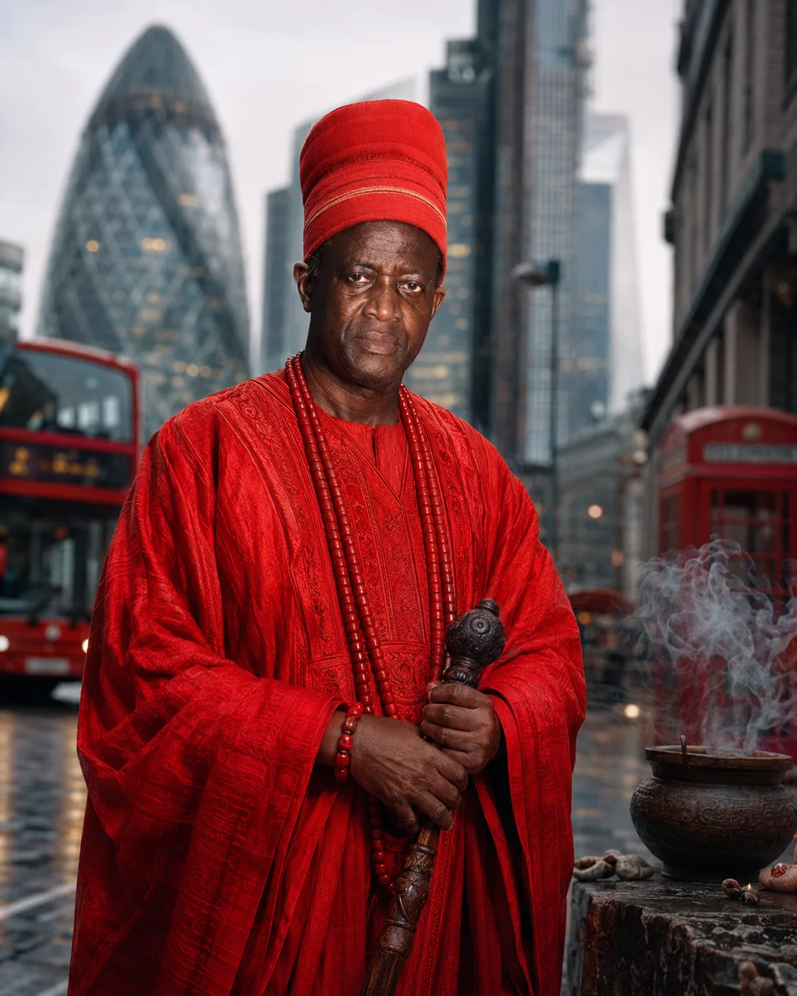 Portrait of Psychic Sankoumba African spiritual healer UK